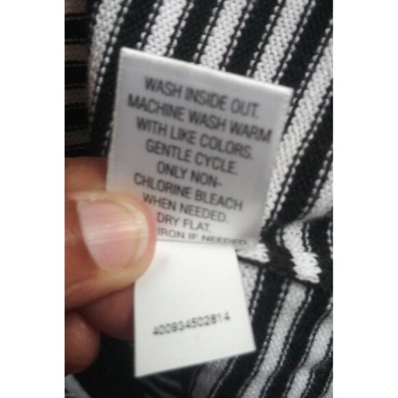 Croft & Barrow Womens Sweater Nautical Stripes Cardigan XL Button Up Pockets EUC - Picture 7 of 7